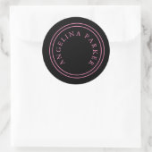 Sticker Rond Unique Moderne Minimaliste Simple (Sac)