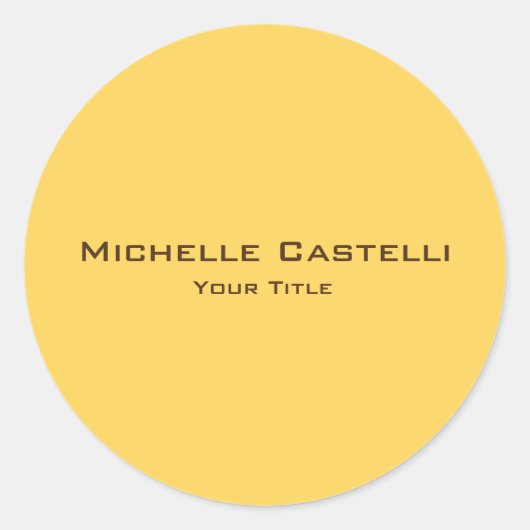 Sticker Rond Unique professionnel classique simple (Devant)