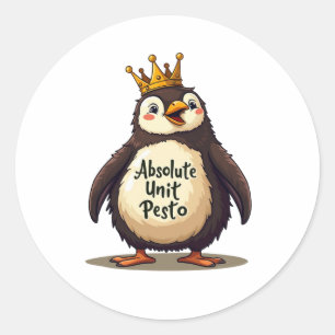 Sticker Rond Unité absolue Pesto - Le roi Penguin