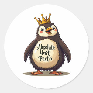 Sticker Rond Unité absolue Pesto - Le roi Penguin