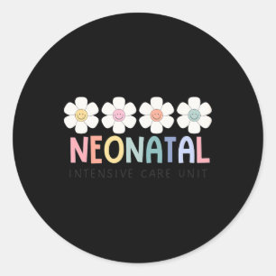Sticker Rond Unité de soins intensifs néonatals Infirmière Nicu
