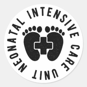 Sticker Rond Unité de soins intensifs néonatals NICU Infirmière