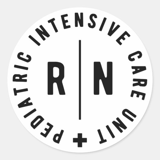 Sticker Rond Unité de soins intensifs pédiatriques Unité de soi (Devant)