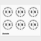 Sticker Rond Unité de soins intensifs pédiatriques Unité de soi (Feuille)