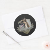 Sticker Rond Unité K9 - Malinois - berger belge (Enveloppe)