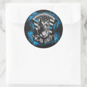 Sticker Rond Unité K9 - Malinois - berger belge (Sac)