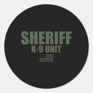 Sticker Rond Unité Sheriff K-9 Od Green Uniform