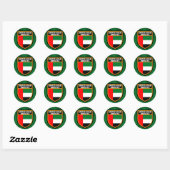 Sticker Rond United Arab Emirat Flag (Feuille)