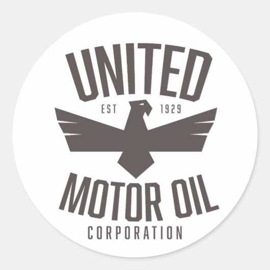 Sticker Rond United Motor Oil Corporation, (Devant)
