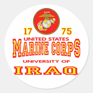 Sticker Rond United States Marine Corps University of Iraq