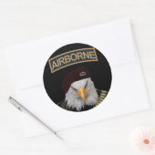 Sticker Rond Unités aéroportées style armée aigle (Enveloppe)