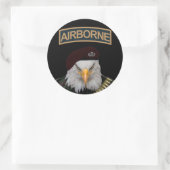 Sticker Rond Unités aéroportées style armée aigle (Sac)