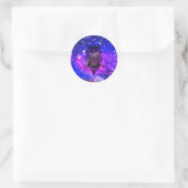 Sticker Rond Univers de chouette celtique (Sac)