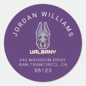 Sticker Rond Université d'Albany Great Danes (Devant)