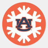 Sticker Rond Université d'Auburn | Motif de vacances (Devant)