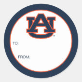 Sticker Rond Université d'Auburn | Vacances (Devant)