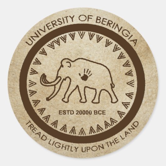 Sticker Rond Université de Beringia Mammoth (Devant)