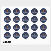 Sticker Rond Université de Virginie (Feuille)