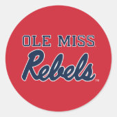Sticker Rond Université du Mississippi | Ole Miss Rebels (Devant)