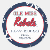 Sticker Rond Université du Mississippi | Ole Miss Rebels (Devant)