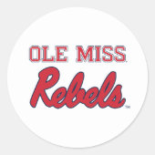 Sticker Rond Université du Mississippi | Ole Miss Rebels (Devant)