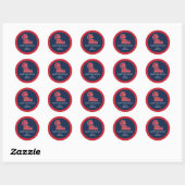 Sticker Rond Université du Mississippi | Ole Miss Script (Feuille)
