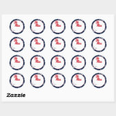 Sticker Rond Université du Mississippi | Ole Miss Script (Feuille)