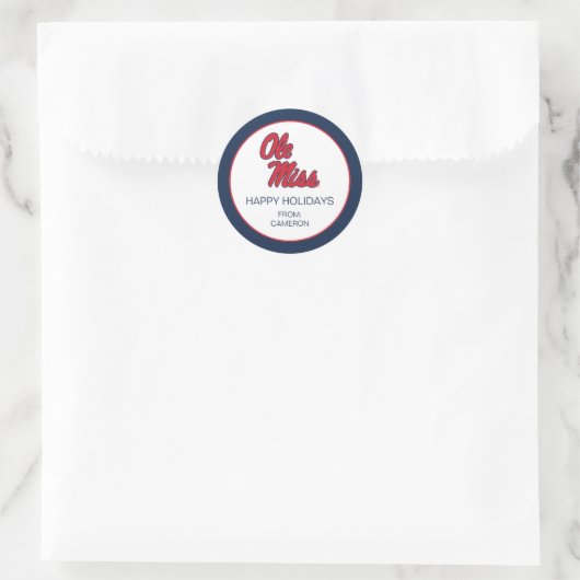 Sticker Rond Université du Mississippi | Ole Miss Script (Sac)