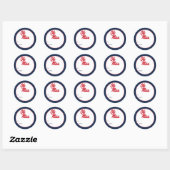 Sticker Rond Université du Mississippi | Ole Miss Script (Feuille)