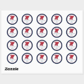 Sticker Rond Université du Mississippi | Script M (Feuille)