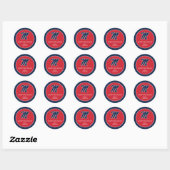 Sticker Rond Université du Mississippi | Script M (Feuille)