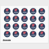 Sticker Rond Université du Mississippi | Script M (Feuille)