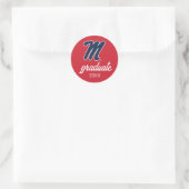Sticker Rond Université du Mississippi | Script M (Sac)