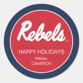 Sticker Rond Université du Mississippi | Script Rebels (Devant)