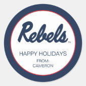 Sticker Rond Université du Mississippi | Script Rebels (Devant)