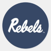 Sticker Rond Université du Mississippi | Script Rebels (Devant)