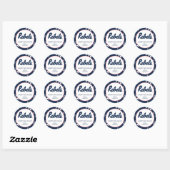 Sticker Rond Université du Mississippi | Script Rebels (Feuille)