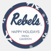 Sticker Rond Université du Mississippi | Script Rebels (Devant)