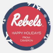 Sticker Rond Université du Mississippi | Script Rebels (Devant)