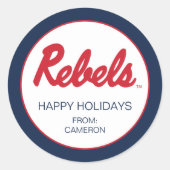 Sticker Rond Université du Mississippi | Script Rebels (Devant)