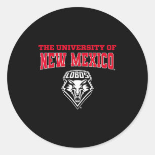 Sticker Rond Université du Nouveau-Mexique Unm Lobos Ncaa Unm&#