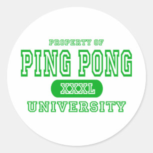 Sticker Rond Université Ping Pong