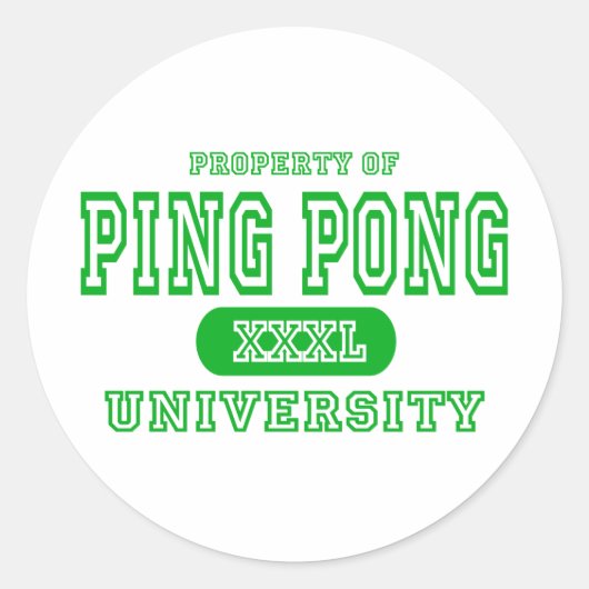 Sticker Rond Université Ping Pong (Devant)