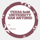 Sticker Rond Université Texas A&M de San Antonio (Devant)