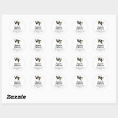 Sticker Rond Université Wake Forest | WF (Feuille)