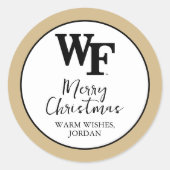 Sticker Rond Université Wake Forest | WF (Devant)