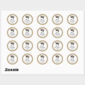 Sticker Rond Université Wake Forest | WF (Feuille)
