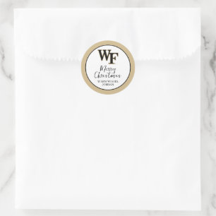 Sticker Rond Université Wake Forest   WF