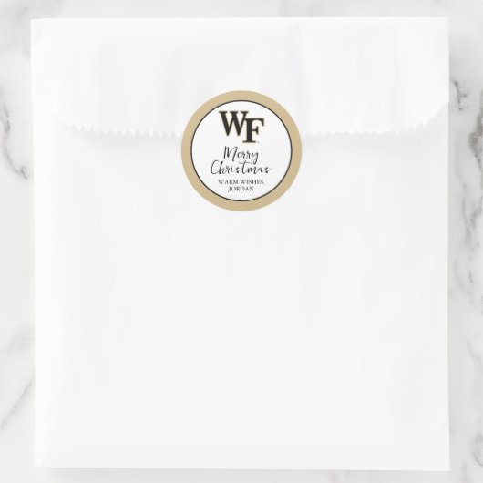 Sticker Rond Université Wake Forest | WF (Sac)
