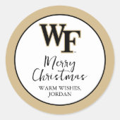 Sticker Rond Université Wake Forest | WF (Devant)